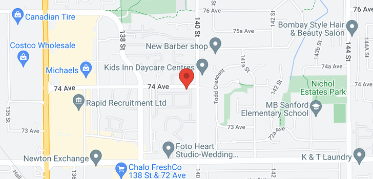 map of 46 13990 74 AVENUE